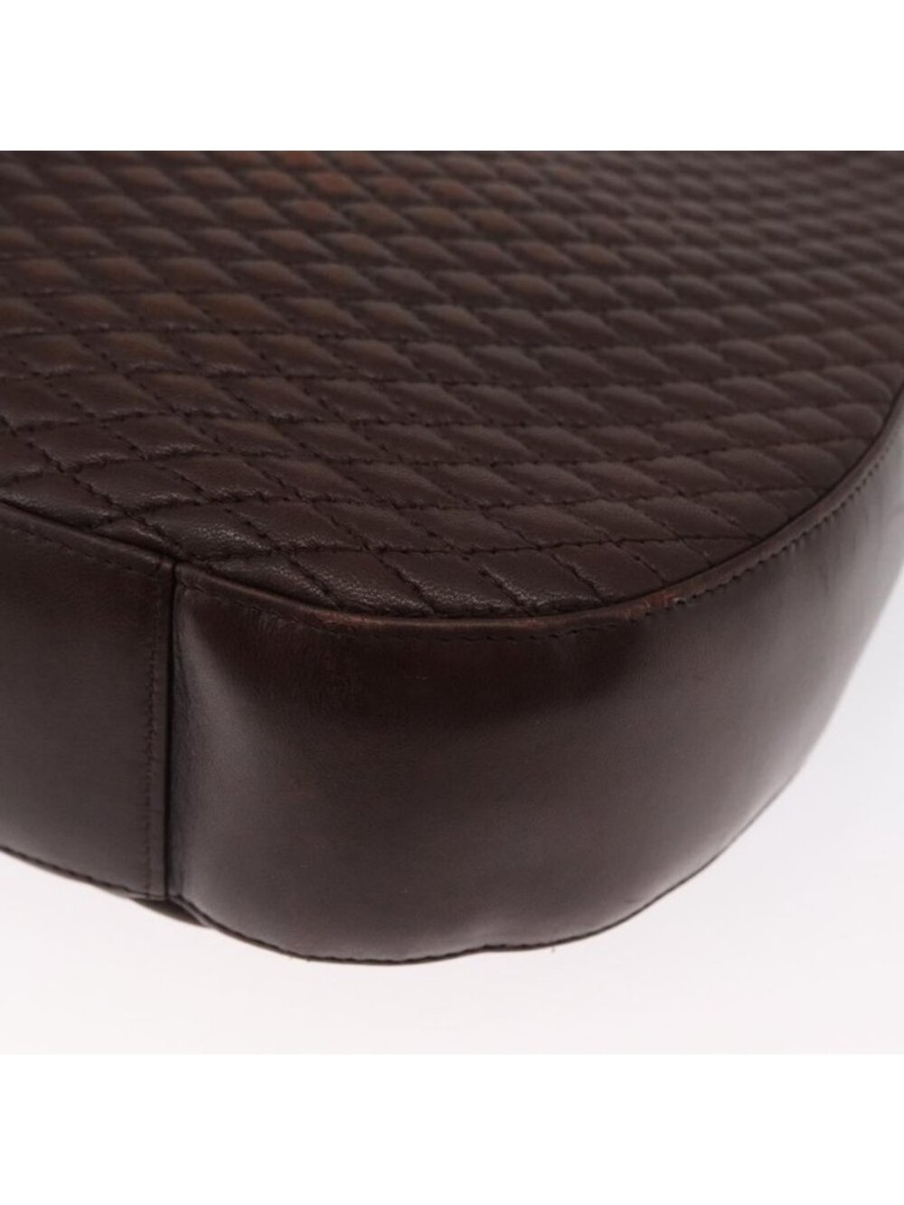 Authentic BALLY Shoulder Bag Leather Brown Gold - Picture 5 of 16